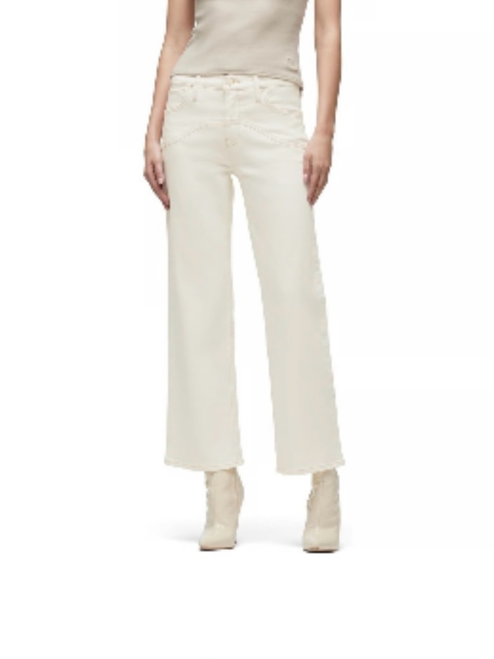 Hudson Rosie Boot Cut Jeans in Cream Waist 24 Like New
